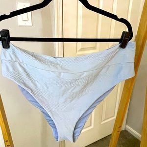 Aerie. Swimwear. Bikini. High cut cheeky. Light Blue.